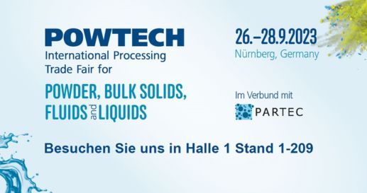 UTILCELL IST WIEDER AUF DER POWTECH DABEI, DER INTERNATIONALEN MESSE FÜR MECHANISCHE VERFAHRENSTECHNIK, ANALYTIK UND VERARBEITUNG